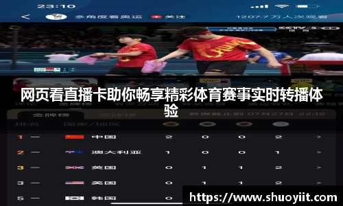 网页看直播卡助你畅享精彩体育赛事实时转播体验